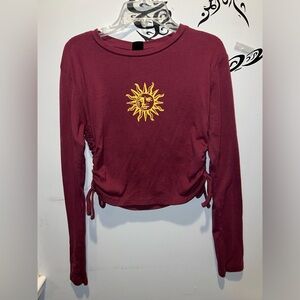 Love Always Runched Long Sleeved Tee